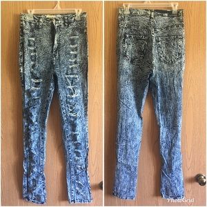 Distressed jeans